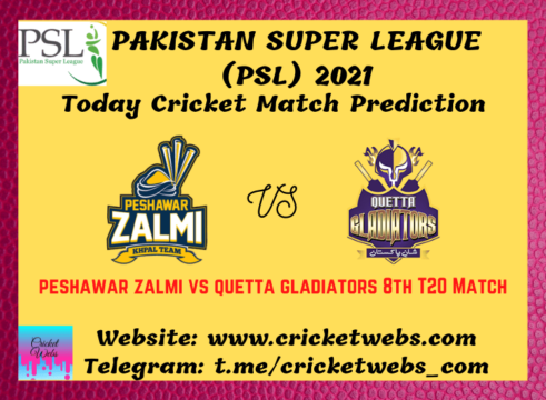 Cricket Betting Tips and Dream11 Cricket Match Predictions Peshawar Zalmi vs Quetta Gladiators 8th T20 PSL 2021