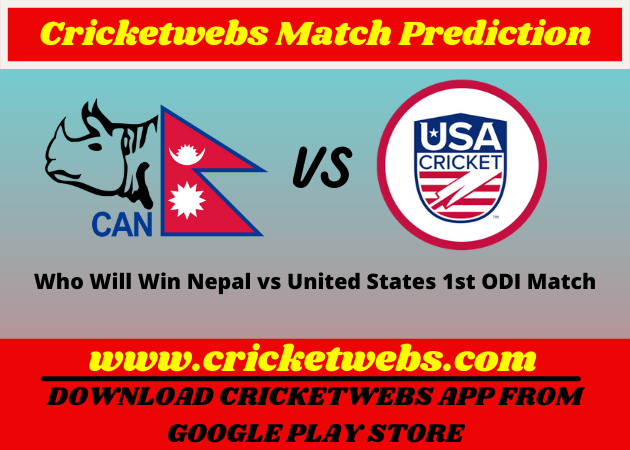 Nepal vs United States 1st ODI Match 2021 Prediction