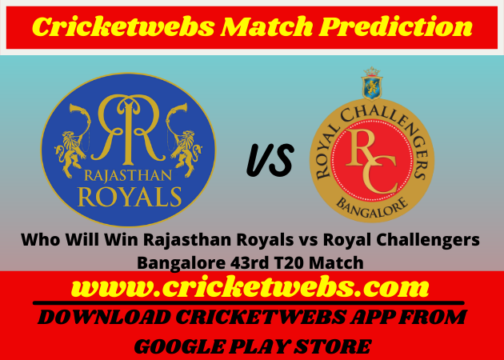 Rajasthan Royals vs Royal Challengers Bangalore 43rd T20 Match 2021 Prediction