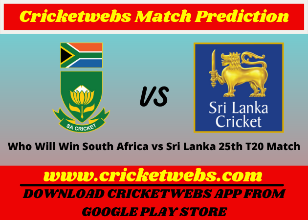 South Africa vs Sri Lanka 25th T20 World Cup 2021 Match Prediction