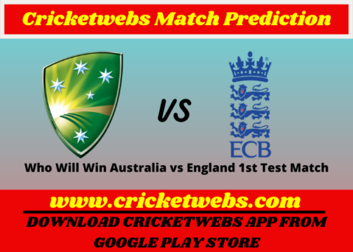 Australia vs England 1st Test 2021 Match Prediction