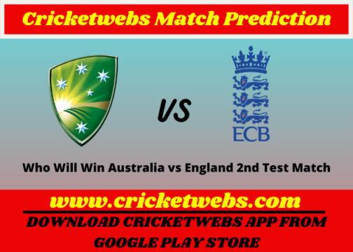 Australia vs England 2nd Test 2021 Match Prediction