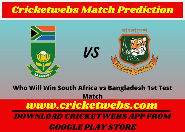 South Africa vs Bangladesh 1st Test 2022 Match Prediction
