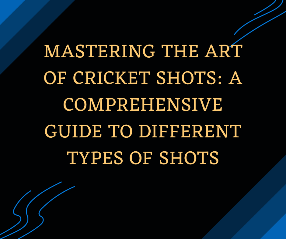 Mastering the Art of Cricket Shots A Comprehensive Guide to Different Types of Shots