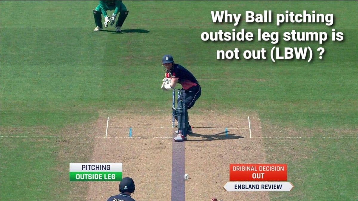 Why Ball Pitching outside leg stump is not out